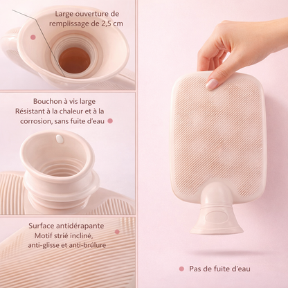 Bouillotte Portable avec Ceinture en Peluche